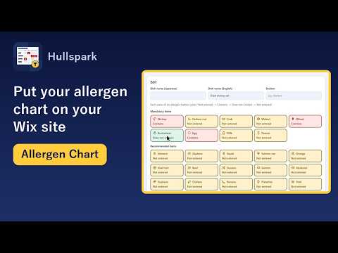 Allergen Chart for Restaurants demo video thumbnail