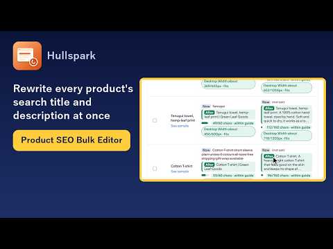 Product SEO Bulk Editor demo video thumbnail