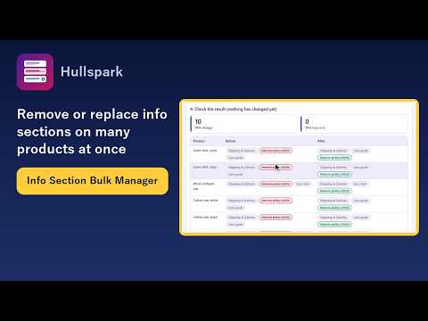 Info Section Bulk Manager demo video thumbnail