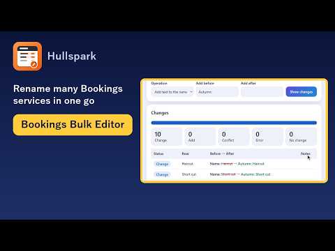 Bookings Bulk Editor demo video thumbnail